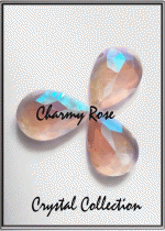 Кристален Медальон Фън Шуй за Любов цвят Розов сапфир АБ Тип Капка 4 см